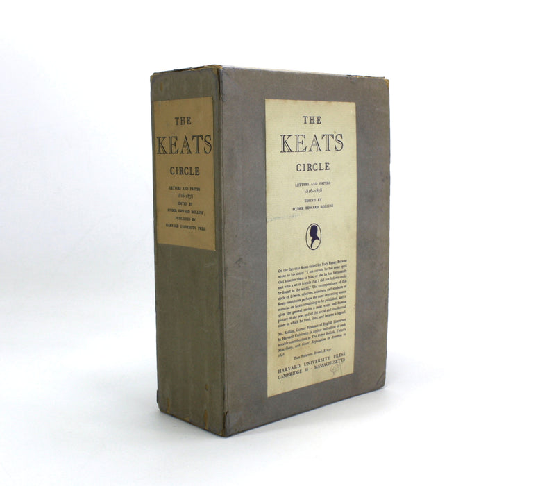 The Keats Circle; Letters and Papers 1816-1878, Hyder Edward Rollins, 2 Vol. Boxed Set, 1948