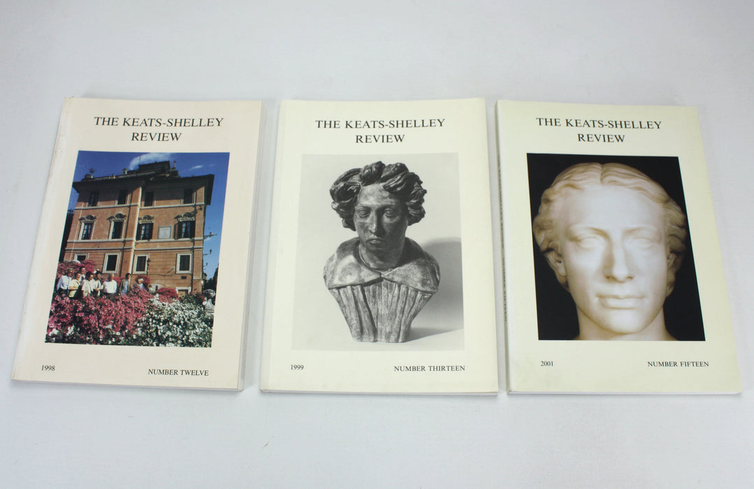The Keats Shelley Review, 13 issues from the library of William St Clair (1988-2005)