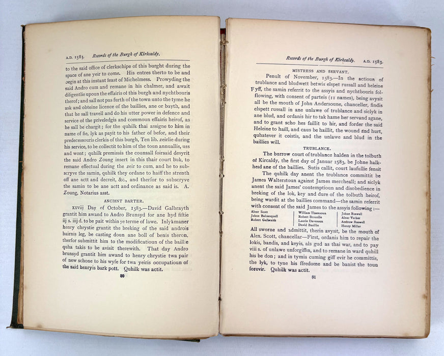 The Kirkcaldy Burgh Records, L. Macbean, 1908, numbered limited edition