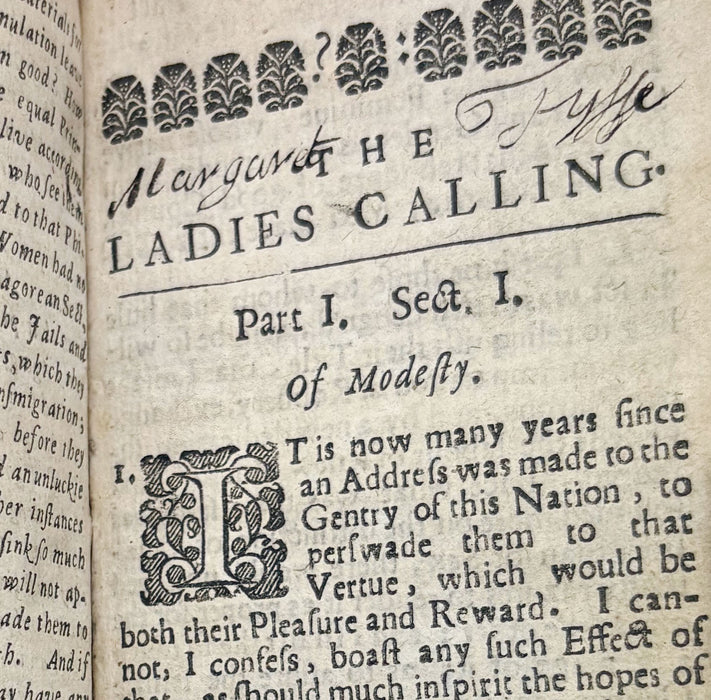 The Ladies Calling, anon, but attributed to Richard Allestree, first Scottish edition, 1675 Edinburgh printing by James Glen