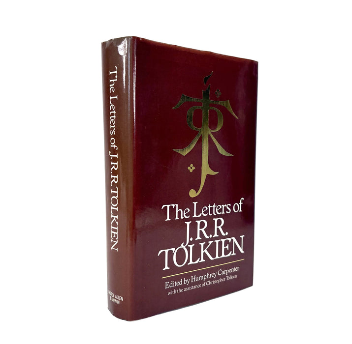 Book titled 'The Letters of J.R.R. Tolkien' with a maroon cover and gold lettering on a white background.