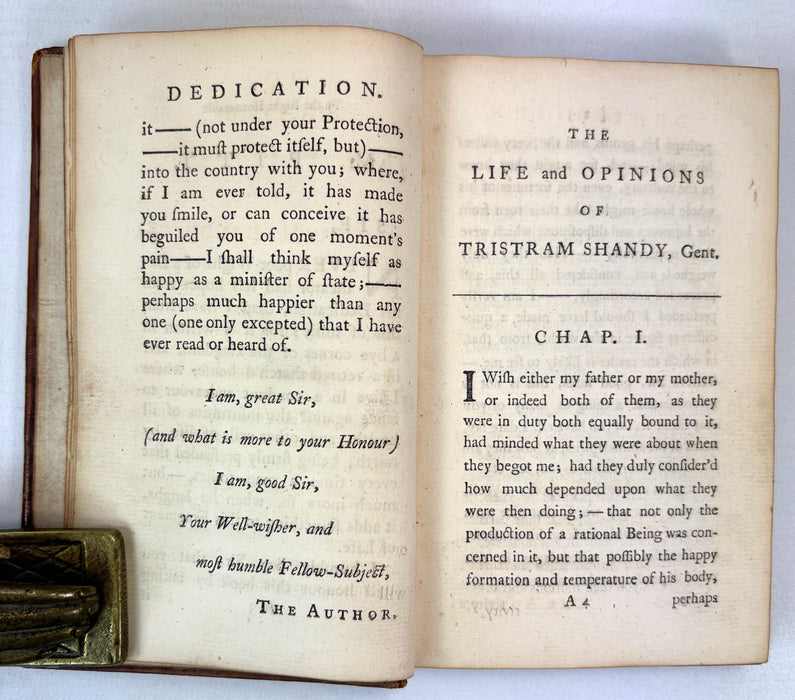 The Life and Opinions of Tristram Shandy, Gentleman, Vol. I. By Laurence Sterne, 1767.