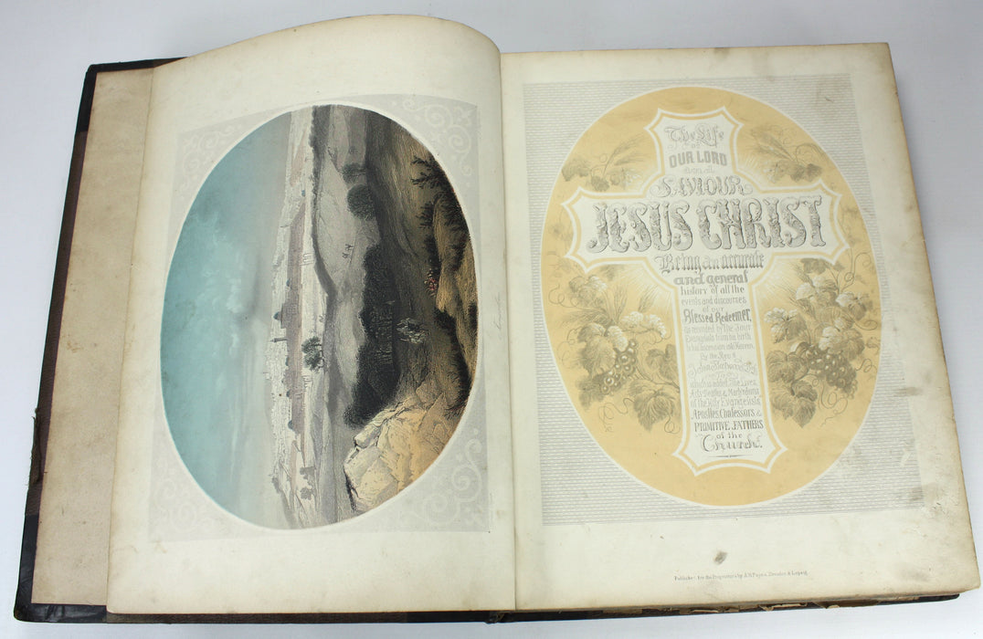 The Life of Our Lord and Saviour Jesus Christ, Revd. John Fleetwood, A. H. Payne, J. Hagger. Hand coloured plates.