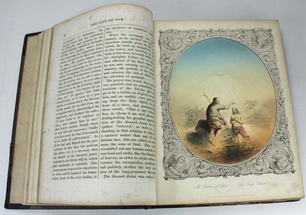 The Life of Our Lord and Saviour Jesus Christ, Revd. John Fleetwood, A. H. Payne, J. Hagger. Hand coloured plates.