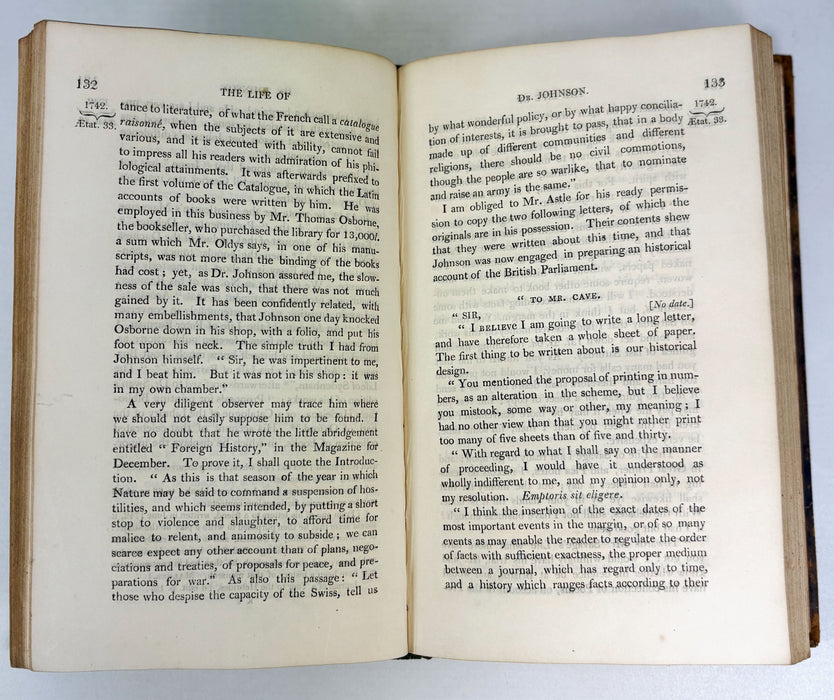 The Life of Samuel Johnson Comprehending an Account of his Studies, and Numerous Works, James Boswell, In Four Volumes, Cadell & Davies, 1816