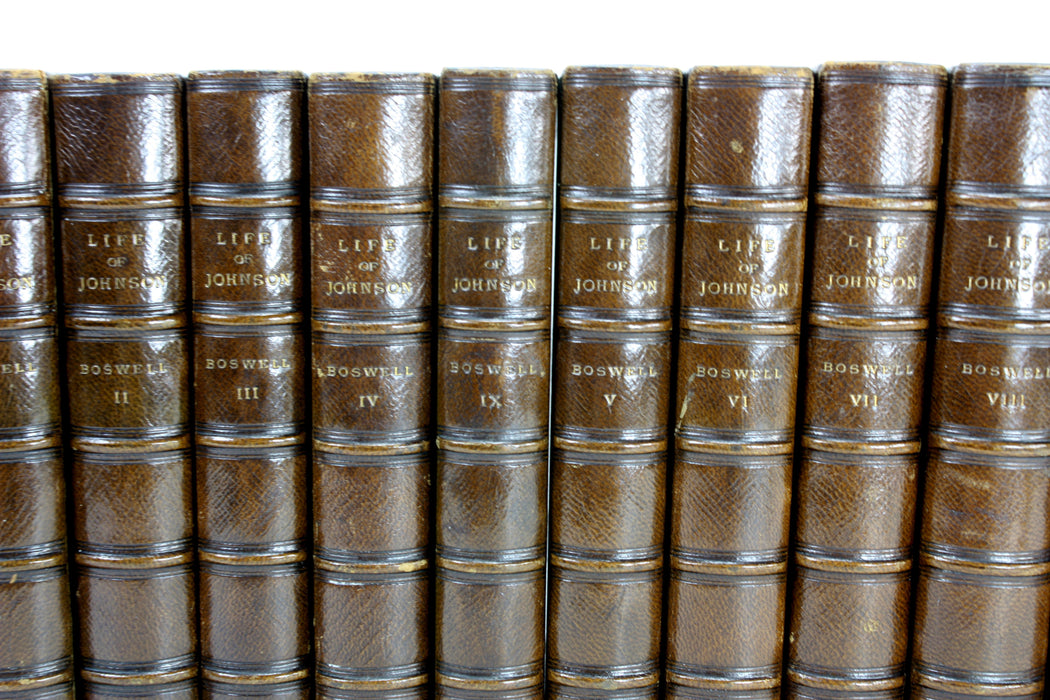 The Life of Samuel Johnson, LL.D., Including A Journal of His Tour to the Hebrides, James Boswell, 1835, 10 Volume Set complete