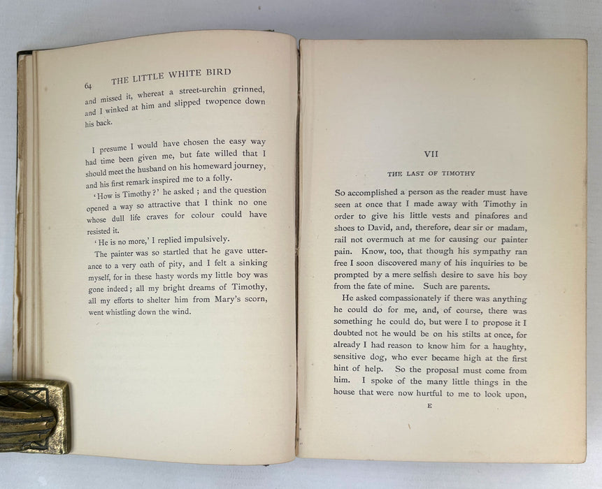 The Little White Bird, by J. M. Barrie (first appearance of Peter Pan), Hodder and Stoughton, 1902 first edition
