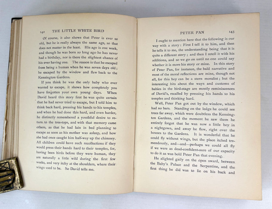 The Little White Bird, by J. M. Barrie (first appearance of Peter Pan), Hodder and Stoughton, 1902 first edition