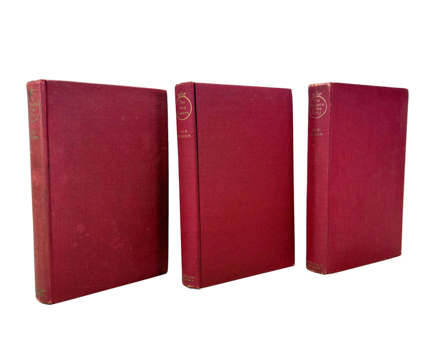 The Lord of The Rings, J.R.R. Tolkien; 1st edition set, 1956-57, 5th, 4th & 3rd impressions