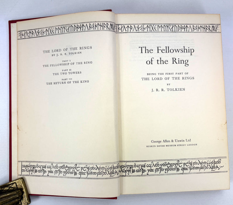 The Lord of The Rings, J.R.R. Tolkien; 1st edition set, 1956-57, 5th, 4th & 3rd impressions