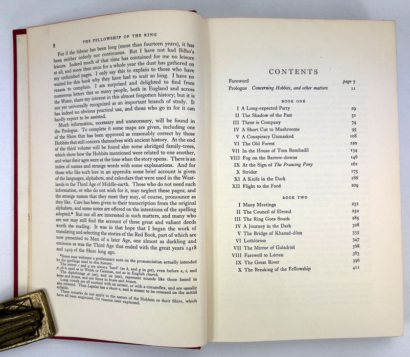 The Lord of The Rings, J.R.R. Tolkien; 1st edition set, 1956-57, 5th, 4th & 3rd impressions