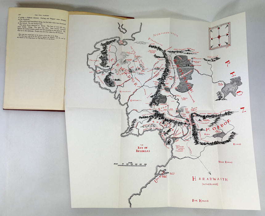 The Lord of The Rings, J.R.R. Tolkien; 1st edition set, 1956-57, 5th, 4th & 3rd impressions