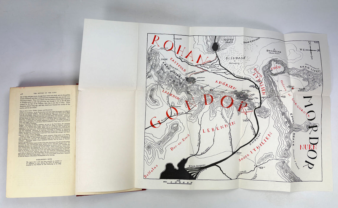 The Lord of The Rings, J.R.R. Tolkien; 1st edition set, 1956-57, 5th, 4th & 3rd impressions