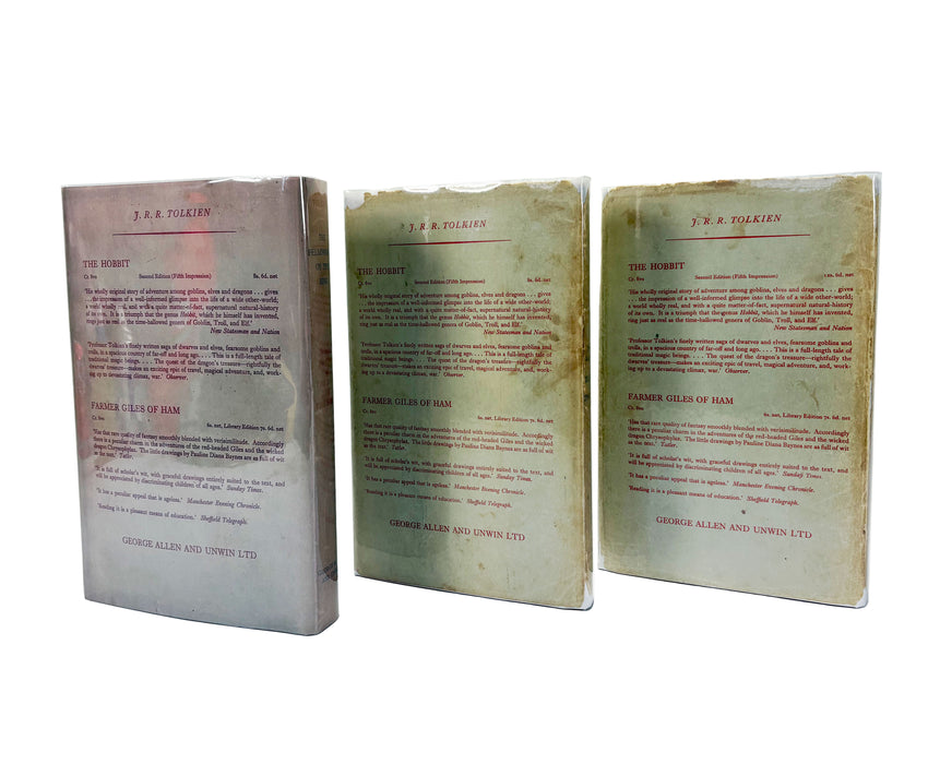 The Lord of The Rings, J.R.R. Tolkien; 1st edition set, 1956-57, 5th, 4th & 3rd impressions