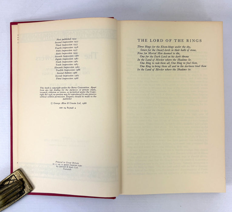 The Lord of The Rings, J.R.R. Tolkien; 2nd edition set; all 3rd impressions, 1968