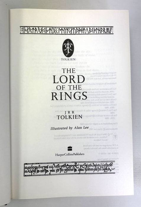The Lord of The Rings, J.R.R. Tolkien; Illustrated by Alan Lee, HarperCollins, 1991 Centenary Edition