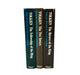 Three hardcover books standing upright on a white background, showing their dark blue, brown, and dark brown spines with white text. The titles visible are Tolkien: The Fellowship of the Ring, Tolkien: The Two Towers, and Tolkien: The Return of the King, with George Allen & Unwin branding at the bottom.