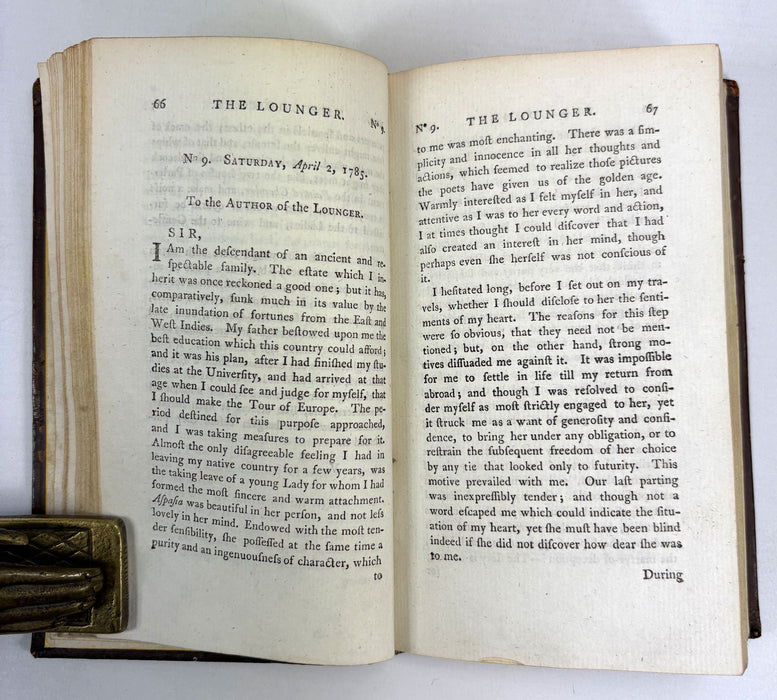 The Lounger. A Periodical Paper, Published at Edinburgh in the Years 1785 and 1786, by the Authors of the Mirror, 1794, 2 Vols.