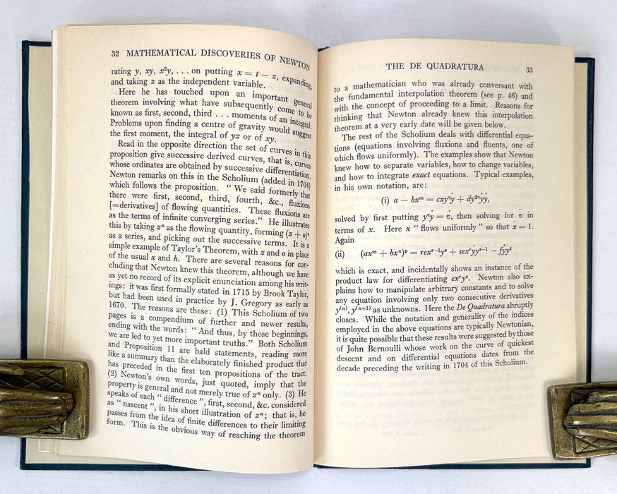 The Mathematical Discoveries of Newton, by H.W. Turnbull, Blackie & Son, 1945