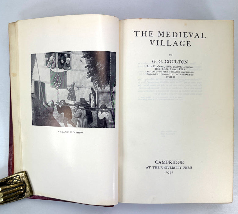The Medieval Village, G.G. Coulton, Cambridge University Press, 1931