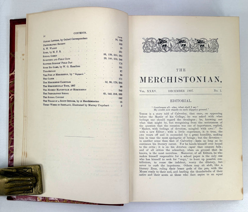 The Merchistonian, Volume Thirty-fifth, 1908