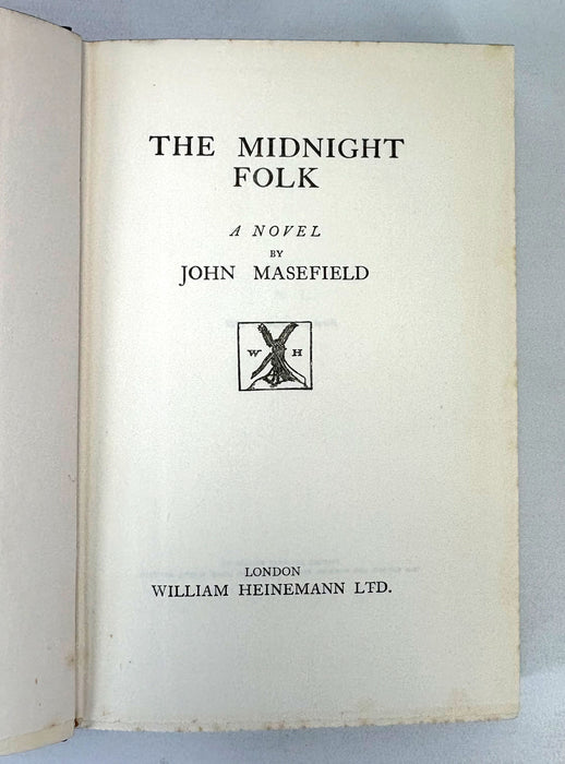 The Midnight Folk, A Novel, by John Masefield, 1927 first edition