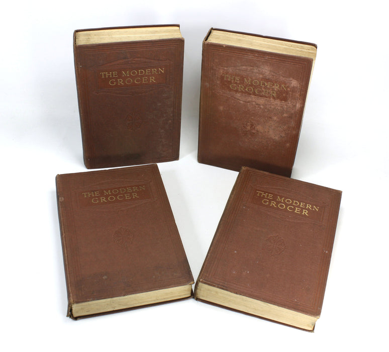 The Modern Grocer and Provision Dealer, C.L.T. Beeching, 4 Volume Set complete, c. 1920s