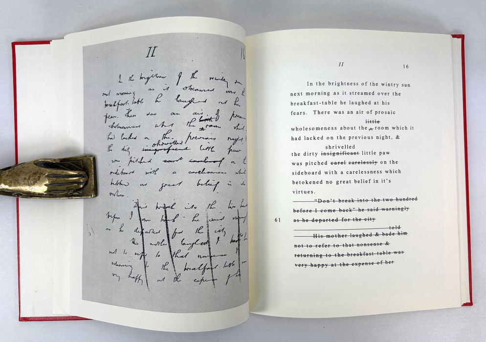 The Monkey's Paw, by W.W. Jacobs; A Facsimile and Transcript of the Original Manuscript, edited by John Jascoll, numbered limited edition