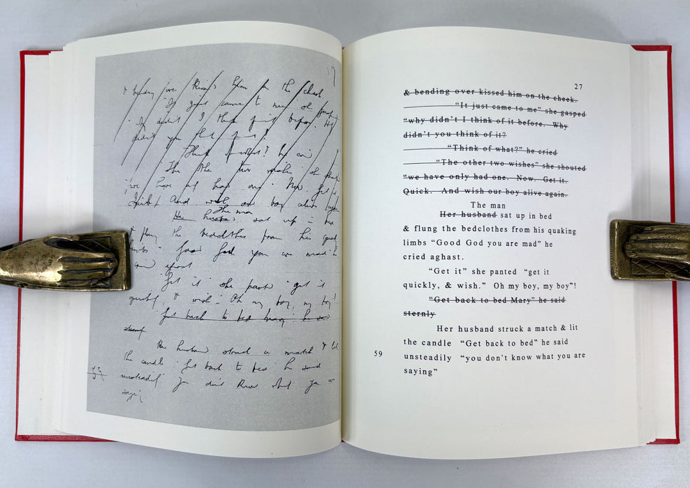 The Monkey's Paw, by W.W. Jacobs; A Facsimile and Transcript of the Original Manuscript, edited by John Jascoll, numbered limited edition