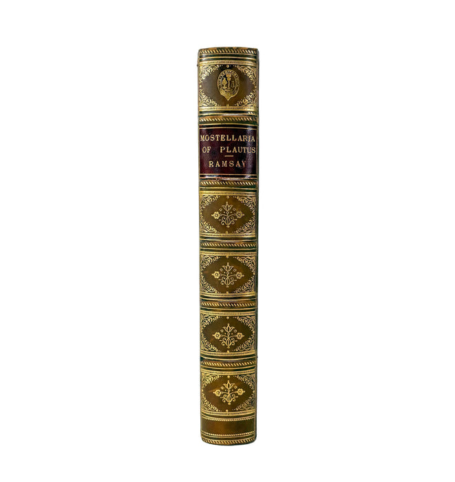 The Mostellaria of Plautus, by William Ramsay, and edited by George G. Ramsay, presented by Dr. David Ross, Principal of the Church of Scotland Training College and Glasgow University's first Lecturer in Education.
