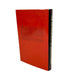 The back cover of a book titled 'The Mythology of Middle-earth' showing a solid red background with white text, standing upright on a white background.