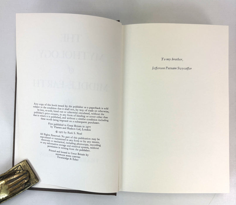 The Mythology of Middle-Earth, Ruth S. Noel, Thames and Hudson, 1977