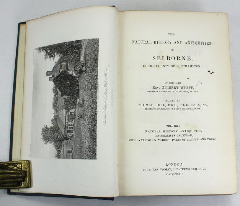 The Natural History and Antiquities of Selborne in the County of Southampton, Gilbert White, Edited by Thomas Bell, John Van Voorst, 1877, 2 Vol Set
