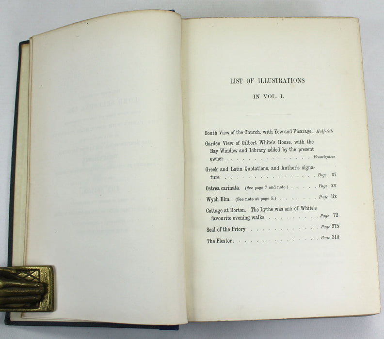 The Natural History and Antiquities of Selborne in the County of Southampton, Gilbert White, Edited by Thomas Bell, John Van Voorst, 1877, 2 Vol Set