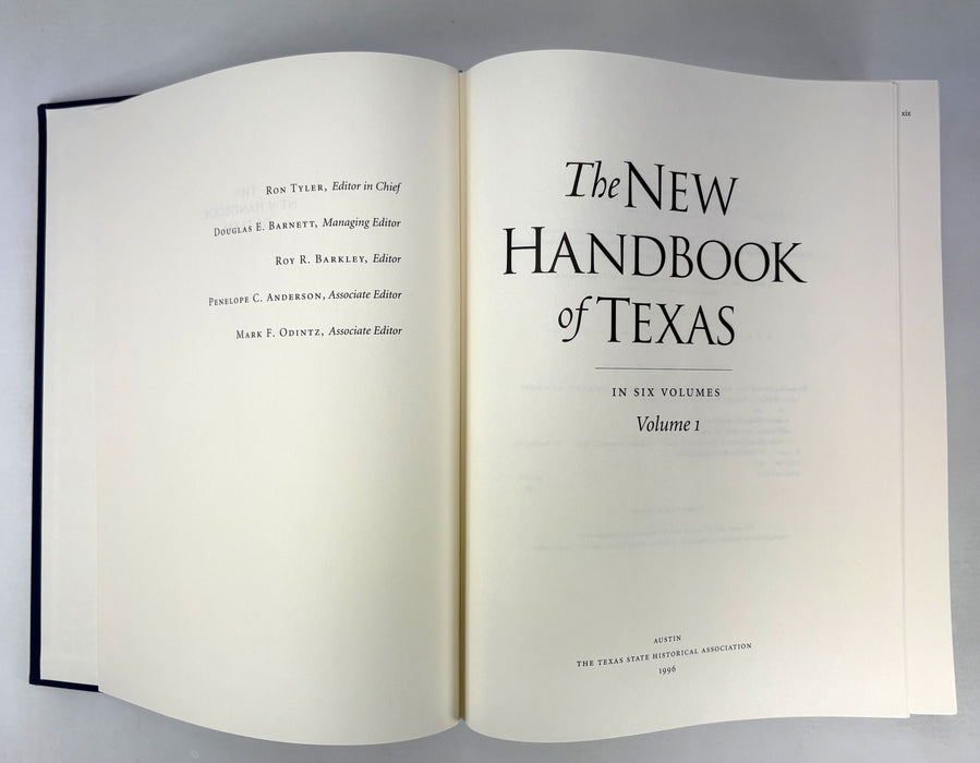 The New Handbook of Texas, in Six Volumes, The Texas State Historical Association, 1996