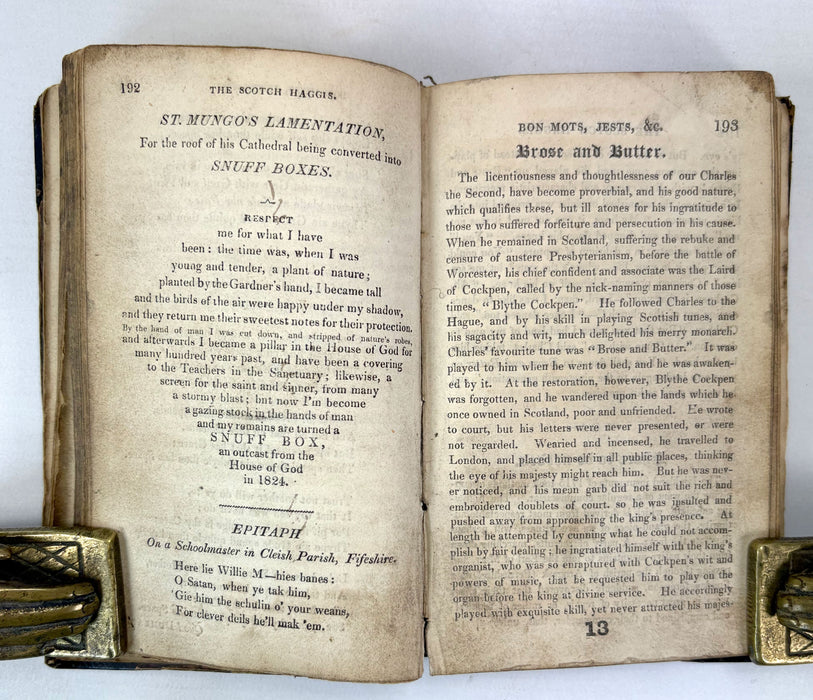 The New Scotch Haggis; Consisting of Pieces Humourous, Witty, Droll,.. Second edition, G. Caldwell, Paisley, 1829