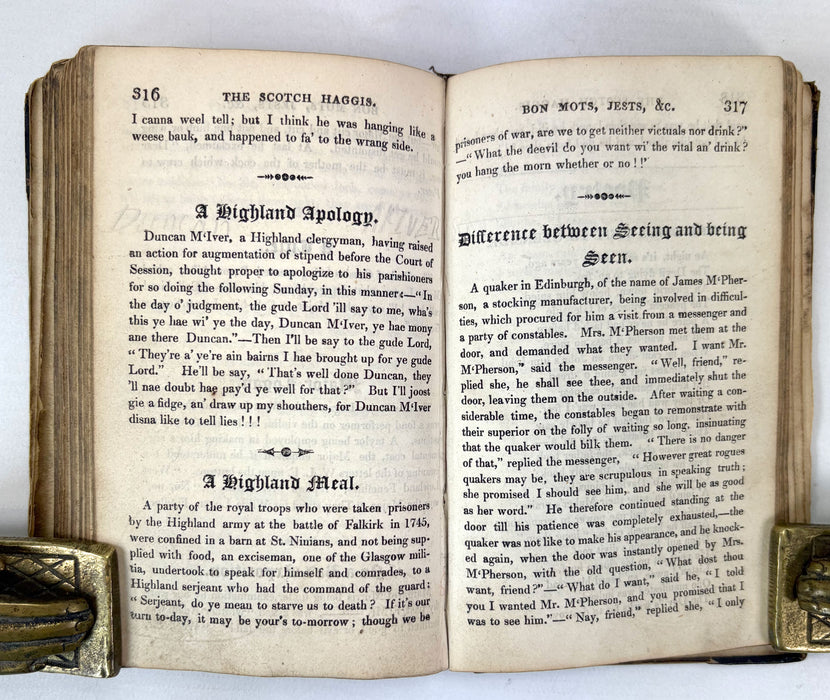 The New Scotch Haggis; Consisting of Pieces Humourous, Witty, Droll,.. Second edition, G. Caldwell, Paisley, 1829