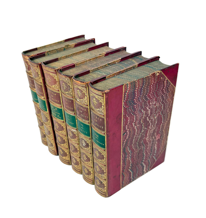 George Eliot. Novels. Six of Seven Volumes; Illustrated Blackwood Edition. Contemporary Half Calf. c.1880.