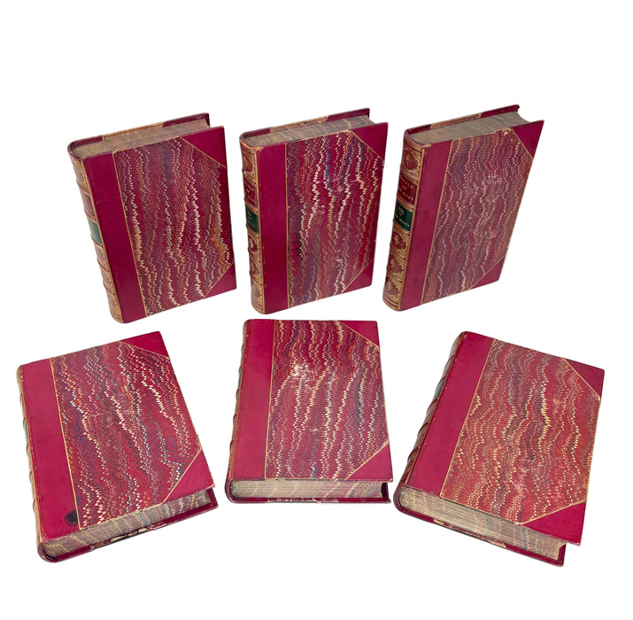 George Eliot. Novels. Six of Seven Volumes; Illustrated Blackwood Edition. Contemporary Half Calf. c.1880.
