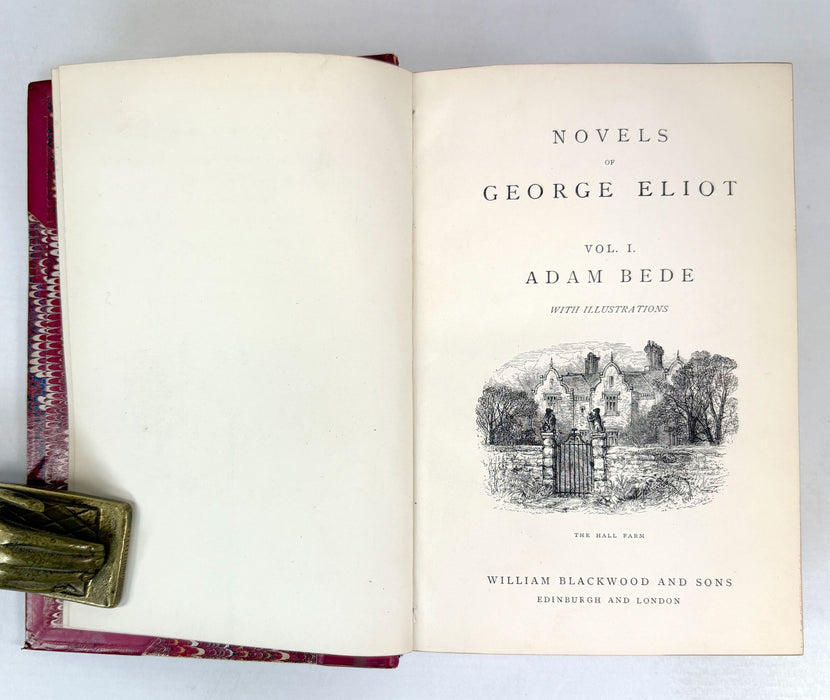 George Eliot. Novels. Six of Seven Volumes; Illustrated Blackwood Edition. Contemporary Half Calf. c.1880.