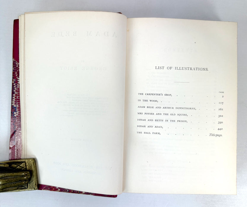 George Eliot. Novels. Six of Seven Volumes; Illustrated Blackwood Edition. Contemporary Half Calf. c.1880.
