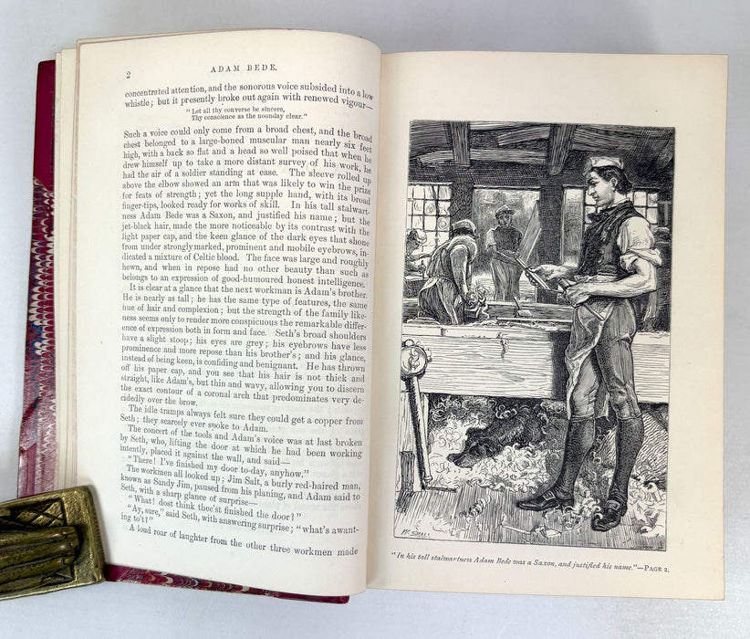 George Eliot. Novels. Six of Seven Volumes; Illustrated Blackwood Edition. Contemporary Half Calf. c.1880.