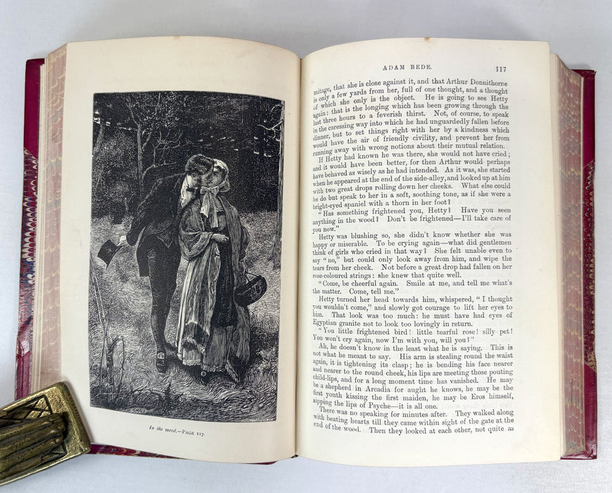 George Eliot. Novels. Six of Seven Volumes; Illustrated Blackwood Edition. Contemporary Half Calf. c.1880.
