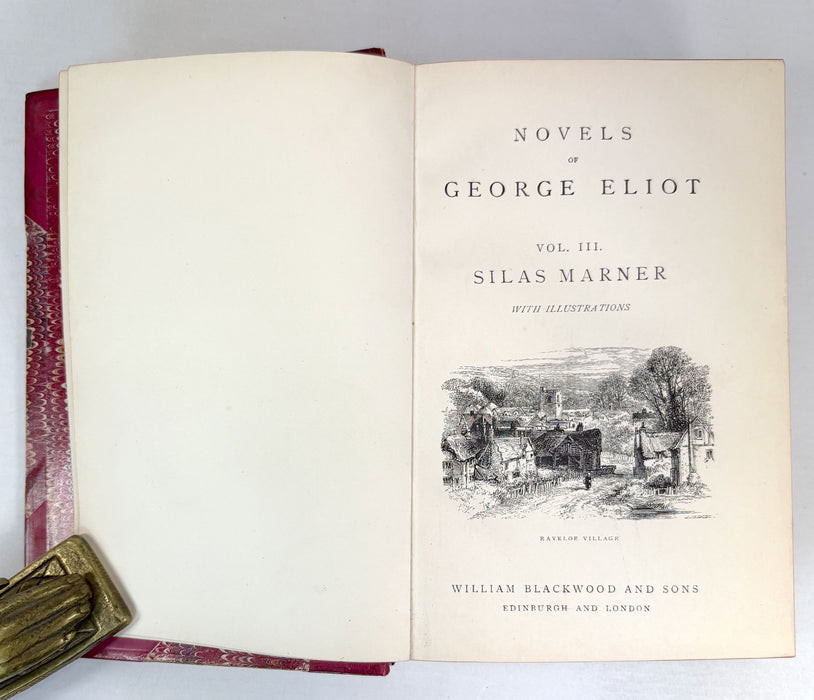 George Eliot. Novels. Six of Seven Volumes; Illustrated Blackwood Edition. Contemporary Half Calf. c.1880.