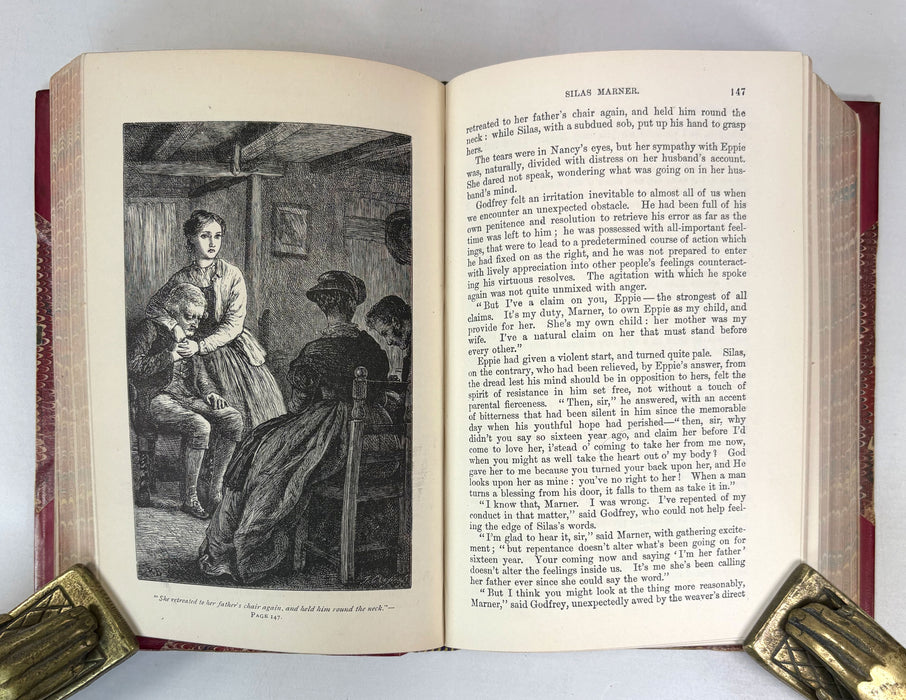 George Eliot. Novels. Six of Seven Volumes; Illustrated Blackwood Edition. Contemporary Half Calf. c.1880.