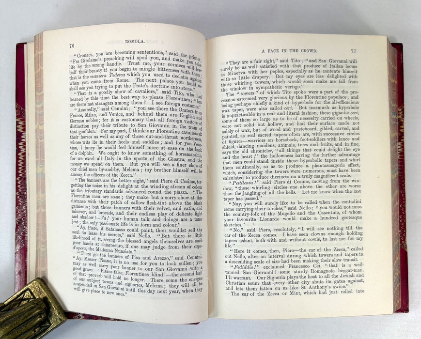 George Eliot. Novels. Six of Seven Volumes; Illustrated Blackwood Edition. Contemporary Half Calf. c.1880.