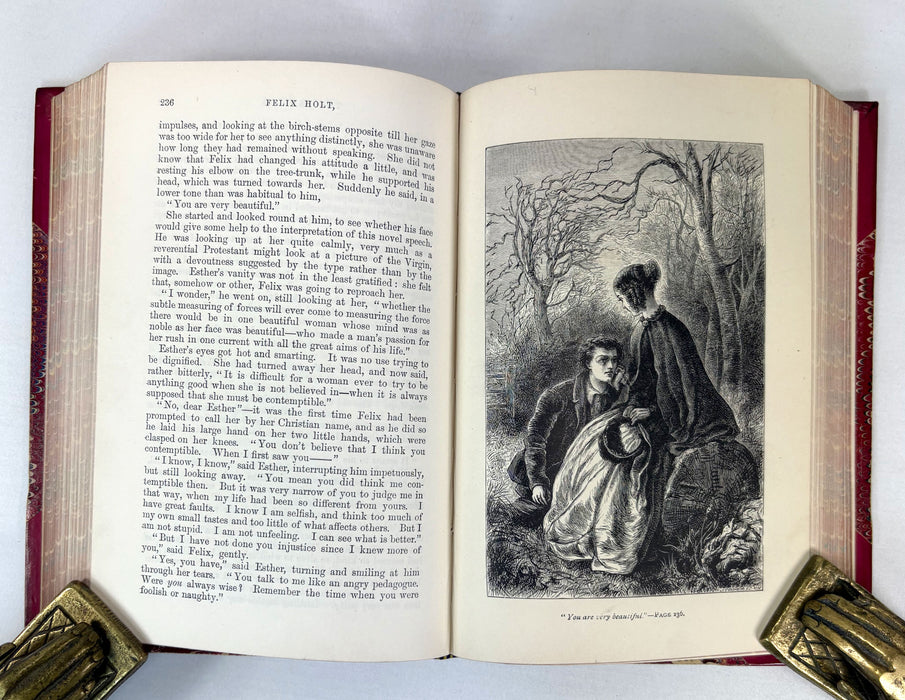 George Eliot. Novels. Six of Seven Volumes; Illustrated Blackwood Edition. Contemporary Half Calf. c.1880.