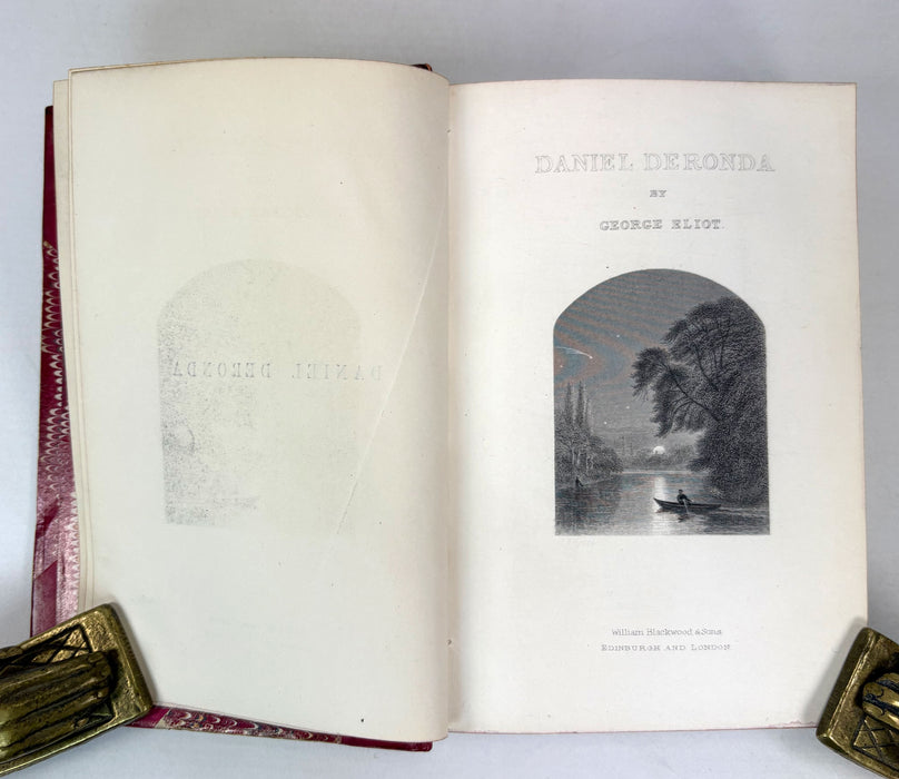 George Eliot. Novels. Six of Seven Volumes; Illustrated Blackwood Edition. Contemporary Half Calf. c.1880.