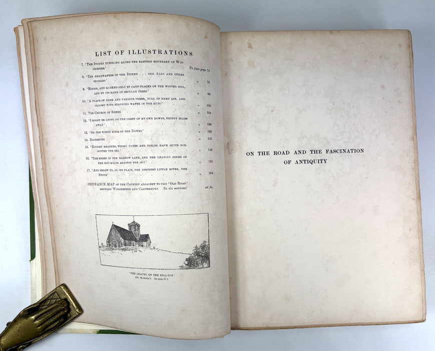 The Old Road, by H. Belloc, with Illustrations by William Hyde, Constable 1904, in custom Vellum binding
