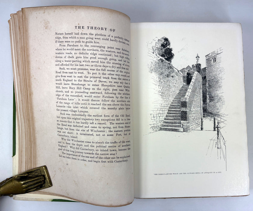 The Old Road, by H. Belloc, with Illustrations by William Hyde, Constable 1904, in custom Vellum binding